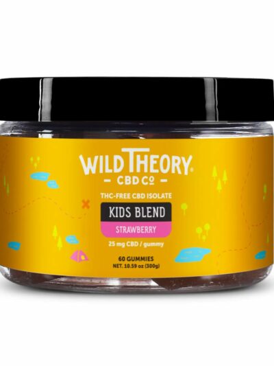 Wild Theory CBD Co. 25mg CBD Gummies for Kids - Strawberry - 60 Gummies