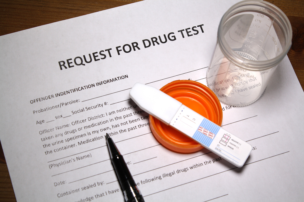 Request for Drug Test Paperwork With Drug Testing Kit